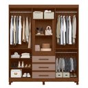 Ver imagem 2 de Guarda Roupa Casal New Fusion Casal 10 Portas Nogueira Capuccino - Móveis Albatroz