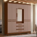 Ver imagem 4 de Guarda Roupa Casal New Fusion Casal 10 Portas Nogueira Capuccino - Móveis Albatroz