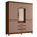 Ver imagem 1 de Guarda Roupa Casal New Fusion Casal 10 Portas Nogueira Capuccino - Móveis Albatroz