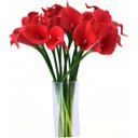 Ver imagem 3 de Kit com 9 Flores Copos de Leite Vermelho Toque Real Buque