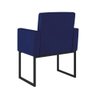 Kit 04 Cadeiras Poltrona Decorativa para Sala Quarto Preto Cor: Azul Marinho - 4