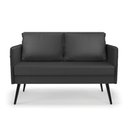 Ver imagem 3 de Kit 01 Namoradeira 02 Lugares e 02 Poltronas Mari Corino Pés Palito de Ferro - D’Rossi Preto