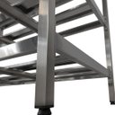 Ver imagem 7 de Mesa Aço Inox Industrial 100x70x90 Cm Prateleira Dupla Fenestrada Nortinox