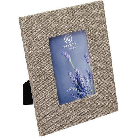 Porta Retratos 10x15 Home&co Chenile 24x19cm Bege Painel Quadro para Fotos