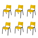 Ver imagem 1 de Kit 6 Cadeira Iso - Amarelo