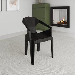 Mesa Jantar Retangular Industrial Manchester Preta Base Cobre com 4 Cadeiras Pretas Diamond - 4