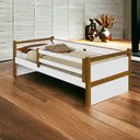 Ver imagem 1 de Cama Infantil Diana Branco/Mel c/ Colchão