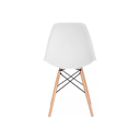 Ver imagem 3 de Cadeira Decorativa Assento Branco Base Estilo Eiffel Madeira Bering