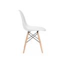 Ver imagem 2 de Cadeira Decorativa Assento Branco Base Estilo Eiffel Madeira Bering