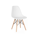 Ver imagem 1 de Cadeira Decorativa Assento Branco Base Estilo Eiffel Madeira Bering