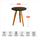 Ver imagem 3 de Mesa Redonda de Apoio Lateral Pé Palito Pequena Retrô Canto para Sofá