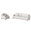 Ver imagem 1 de Sofá 3 Lugares Living Fixo Doha 2,30m em Couro:off White