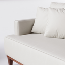 Ver imagem 5 de Sofá 3 Lugares Living Fixo Doha 2,30m em Couro:off White