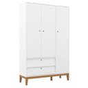 Ver imagem 4 de Berço Americano e Guarda Roupa Unique 3 Portas Branco Soft Eco Wood com Colchão Ortobom - Matic