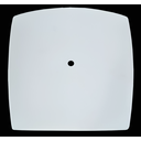 Ver imagem 1 de Vidro Curvo Quadrado Fosco 25cm P/ Plafons C/ Furo de 10mm