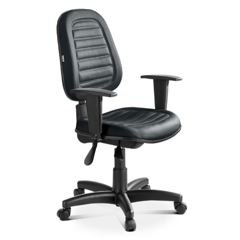 Cadeira Giratória Executiva Premium NR17 Ergonômica Preta