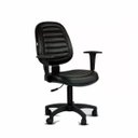 Ver imagem 1 de Cadeira de Escritório Executiva Alta Costurada com Braços Reguláveis