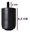 Ver imagem 2 de Kit 12 Pés para Cama Box ou Baú Queen ou King Size P63 Preto Madeira Maciça