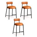 Ver imagem 2 de Banqueta Cozinha Alta com Encosto Industrial Preto Kit 3 Londres Pu Whisky D03 - D’Rossi