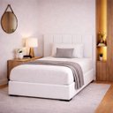 Ver imagem 2 de Kit 5 Peças Cabeceira Modular Cama Box 45x20 Solteiro Cores:branco