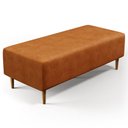 Ver imagem 1 de Puff Decorativo Sala de Estar Bali W01 Pés Palito 120x50 Cm Couríssimo Canela - Lyam Decor