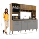 Ver imagem 2 de Cozinha 7 Portas e 1 Gaveta CO1516 Ipe Griseo Decibal Ipê|Griseo