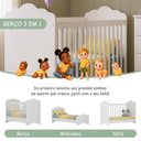 Ver imagem 4 de Quarto Bebê Completo Berço 3 em 1/Guarda-Roupa 3 Portas/Cômoda 4 Gavetas Vicente Multimóveis