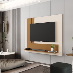 Painel para Tv até 43 Polegadas 1 Prateleira Jb 5119 Luxo Perola/nature