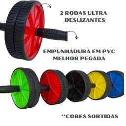 Roda Rolo Rodinha Aparelho Para Abdominal Exercícios Musculação Academia Em Casa Fitness - 3