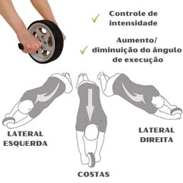 Roda Rolo Rodinha Aparelho Para Abdominal Exercícios Musculação Academia Em Casa Fitness - 2