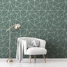 Papel de Parede Sala Verde-Água Pirâmide Auto Colante 3m - 5