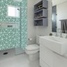 Papel de Parede Sala Verde-Água Pirâmide Auto Colante 3m - 7