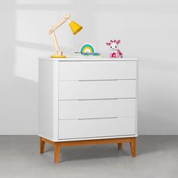 Kit Quarto Infantil Boom com Pés Square Mel - Berço Slim Evolutivo + Cômoda 4 Gavetas + Guarda-roupa - 5
