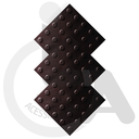 Ver imagem 2 de KIT 10 PÇS PISO TÁTIL PVC 25x25 ALERTA PRETO