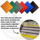 Ver imagem 6 de KIT 10 PÇS PISO TÁTIL PVC 25x25 ALERTA PRETO