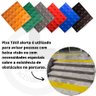 KIT 10 PÇS PISO TÁTIL PVC 25x25 ALERTA PRETO - 6