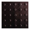 KIT 10 PÇS PISO TÁTIL PVC 25x25 ALERTA PRETO - 1