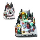 Ver imagem 1 de Vila Natalina Iluminada Enfeite Decorativo Natal Mesa Estante Aparador Sala Casa Loja Vitrine Arvore