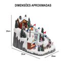 Ver imagem 2 de Vila Natalina Iluminada Enfeite Decorativo Natal Mesa Estante Aparador Sala Casa Loja Vitrine Arvore