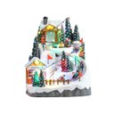 Ver imagem 3 de Vila Natalina Iluminada Enfeite Decorativo Natal Mesa Estante Aparador Sala Casa Loja Vitrine Arvore