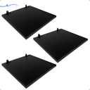 Ver imagem 2 de Kit 3 Prateleira Preta 30X30 + Suporte Flutuante Mdf Organizadora Decoração Cozinha Banheiro Sala