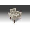 Kit 2 Poltronas Decorativa Opala Suede Bege  - 2
