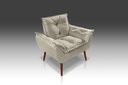 Ver imagem 2 de Kit 2 Poltronas Decorativa Opala Suede Bege