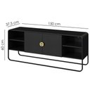 Ver imagem 3 de Rack Bancada Organica Tv 55 Pol 150 Cm 28070 Nero Preto Artesano