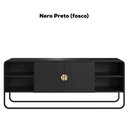 Ver imagem 4 de Rack Bancada Organica Tv 55 Pol 150 Cm 28070 Nero Preto Artesano