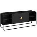 Ver imagem 1 de Rack Bancada Organica Tv 55 Pol 150 Cm 28070 Nero Preto Artesano