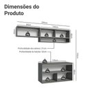 Ver imagem 3 de Armário de Cozinha Compacta Suspenso 200cm Nice Madesa 08 Cinza