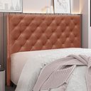 Ver imagem 2 de Cabeceira Estofada Queen Size Tàzio G63 MDF Veludo Cobre Gran Belo 160cm