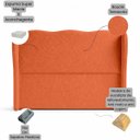 Ver imagem 5 de Cabeceira Cama Box Queen Size 160cm Aurora Orgânica Estofada Boucle com Sapatas Plásticas Linha Prem