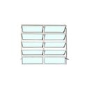 Ver imagem 2 de Vitro Basculante 2 Seções 100x150 Alumínio Branco Vidro Liso